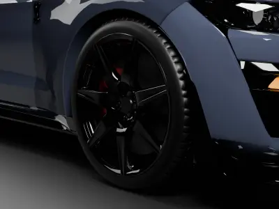 Mustang Shelby GT500 Free low-poly 3D model