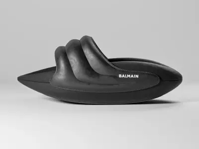 Balmain Mules Sandals Sneakers Low-poly 3D model