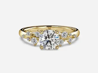 Diamond ring 01 3D print model