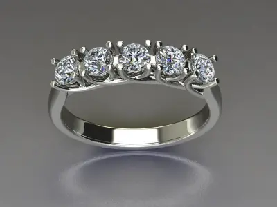 Weave  wedding diamonds ring   3D print model