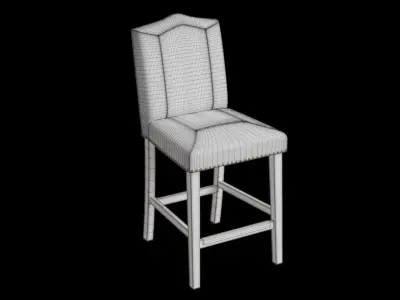 Canfield Faux Leather Counter Stool 3D model