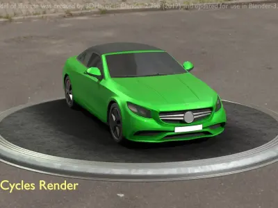 City Car 48 Upper Class Type-A Green Low-poly 3D model