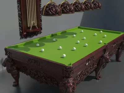 Billiard Pool Table 3D model
