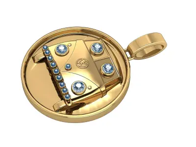 BESPOKE DIAMOND PENDANT 3D PRINTABLE MODEL  3D print model