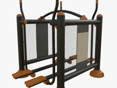 Outdoor Fitness GYM Equipment  Playground Sports Equipments 3D Model Pack
