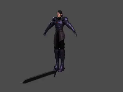 Knight Girl Laura UNREAL ENGINE 5 3D model