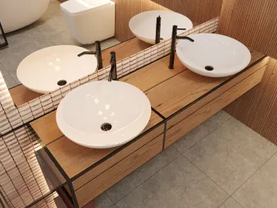 Bathroom Interior Scene Corona Cinema4D 3D model