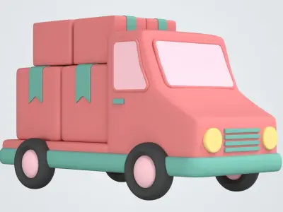 Delivery Truck 3D Icon 3D model