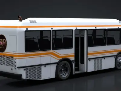 City Bus Rigged 3D model