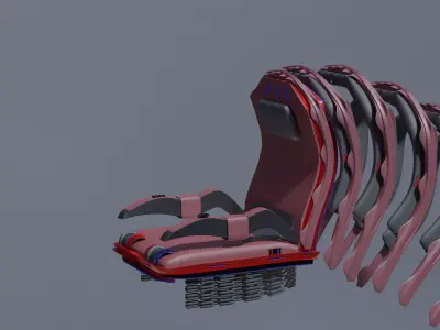 Comfort Hybrid Fusion Chair Low-poly 3D model