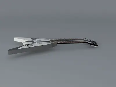 Michael Schenker double neck flying w guitar Free 3D model