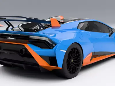 Lamborghini Huracan STO Low-poly 3D model