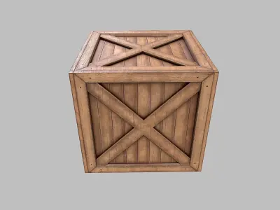 Wooden Crates Low-poly 3D model