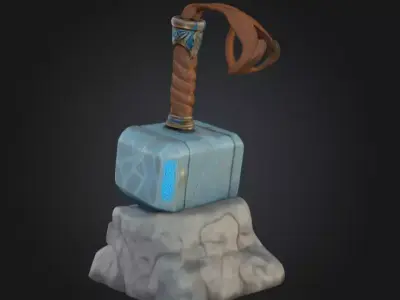 Rune Forged Warhammer Mythic Relic Low-poly 3D model