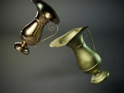 antique vase Low-poly 3D model