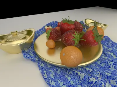 Chinese Gold Ingot  3D model