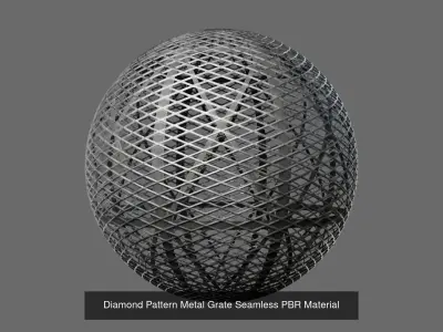 Metallic Grate Seamless PBR Materials Texture