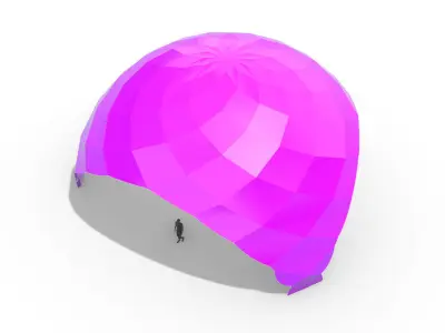 Dome Diamond Stand Alone Structure Contemporary Architecture 3D model