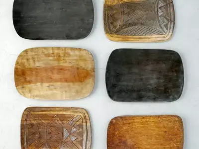 Tribal Wood Decor 2 3D model