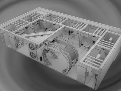  Booth Exhibition Stand a571a 3D model