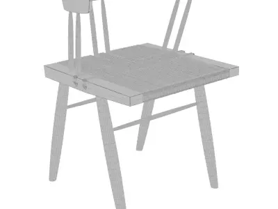 Grass-Seated Chair by Nakashima 3D model