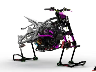 PINK RACE BIKE 3D model