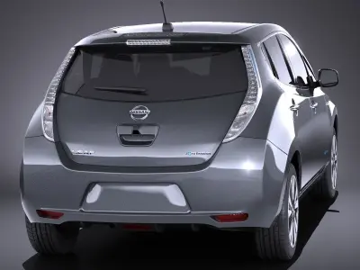 Nissan Leaf 2016 VRAY 3D model