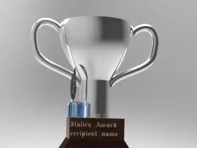 Trophy award with lock and key Free 3D model