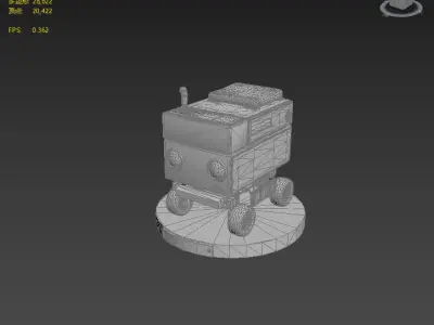 Next generation small car robots Low-poly 3D model