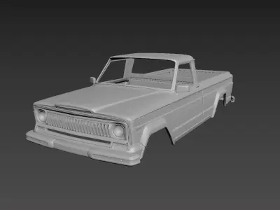 Jeep J10 1977 Body For Print 3D print model