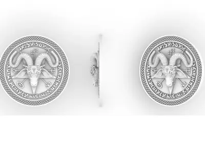 PENTAGRAM GOAT HEAD 3D print model