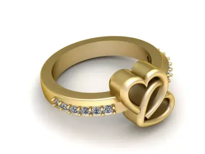 FLOWER DECENT RING 3D PRINTABLE MODEL  3D print model