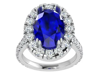 Oval Halo Ring 4547 3D print model