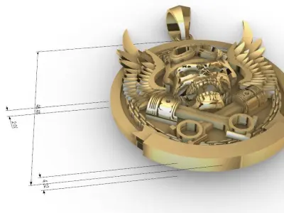 skull nacklace 3D print model