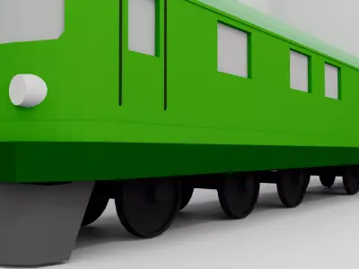 Low Poly Train 03 Low-poly 3D model