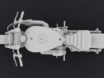 Motorbike Rig - confederate hellcat 3D model
