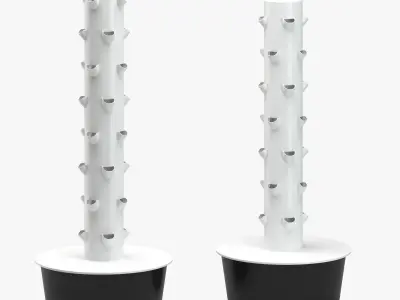 Future Growing Garden Plant Tower 3D model