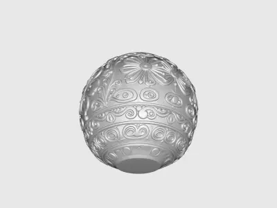 Elegant Ornate Christmas Ornament Decorative Holiday Bauble 3D print model