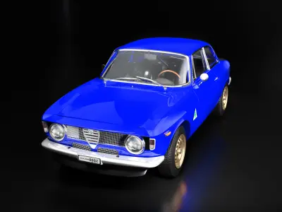 3D Game Ready Alfa Romeo GTA Car Model Low-poly 3D model