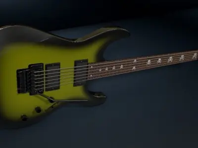 Kirk Hammett ESP KH-2 Green 3D model