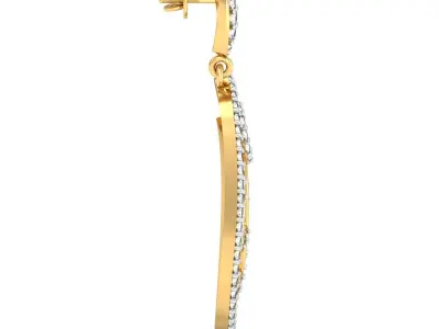 Women Earrings 3dm STL OBJ FBX Render Details 3D print model 6