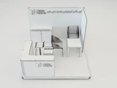 Booth Exhibition Stand a653c 3D model