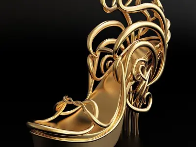 printable fashion shoe 3d model 3D print model