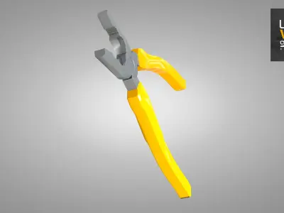 Construction Pliers Tool 3D model