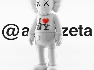 Kaws Love NY New York Textured Low-poly 3D model