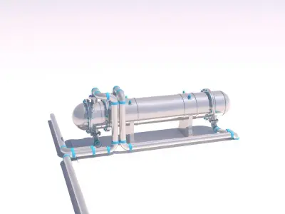 Refinery Heat Exchanger 05 3D model