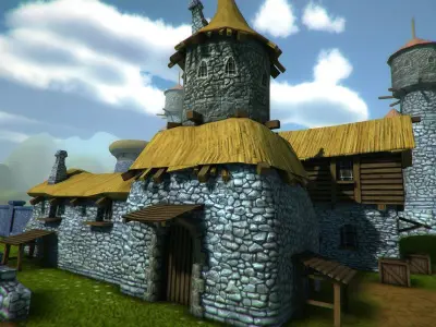 Medieval Cartoon Low-poly 3D model