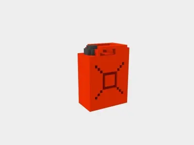 Voxel Gas Gallon Low-poly 3D model