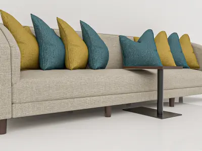 Modern 3D Couch Model with Detailed V-Ray Textures 3D model