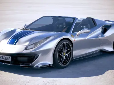 Ferrari 488 Pista Spider 2019 3D model